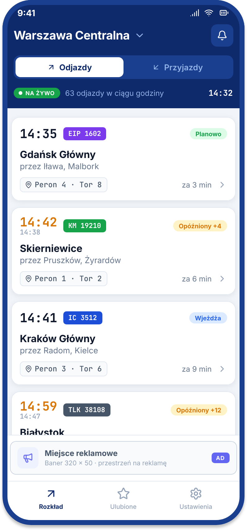 Odjazdy